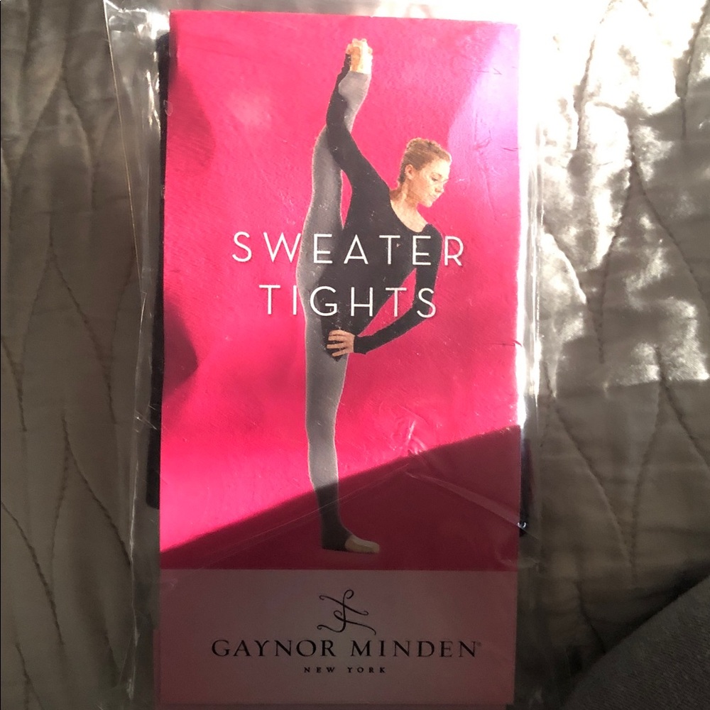 NWT Black Sweater Tights footless